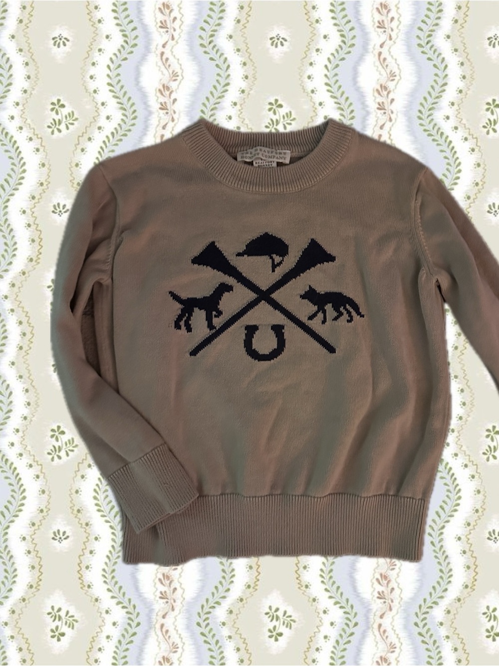 The Beaufort Bonnet Company Isaac’s Intarsia Sweater in Kneeland Khaki